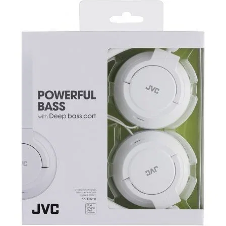 JVC HA-S180-W Auriculares de Diadema Plegables Blanco JVC HA-S180-W Auriculares de Diadema Plegables Blanco
